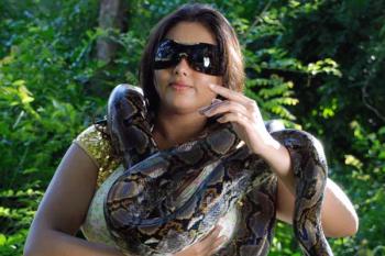 Namitha with snake